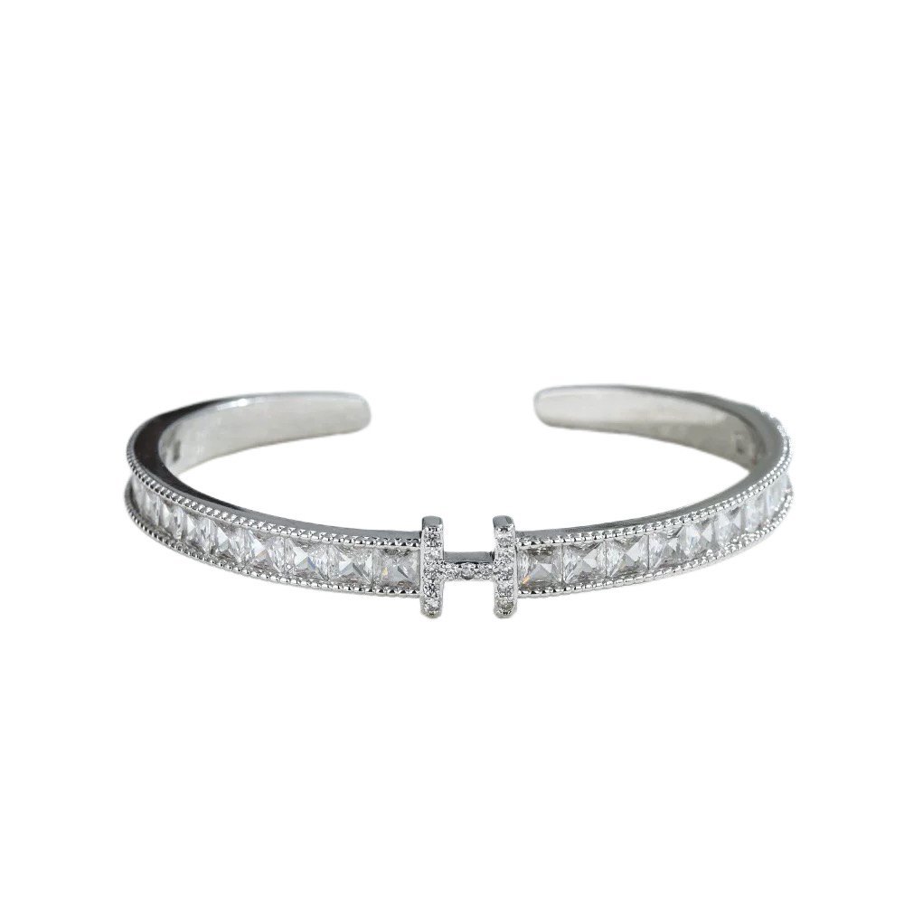 H Crystal Hinge Bangle ready stock fashion jewelry wholesale style